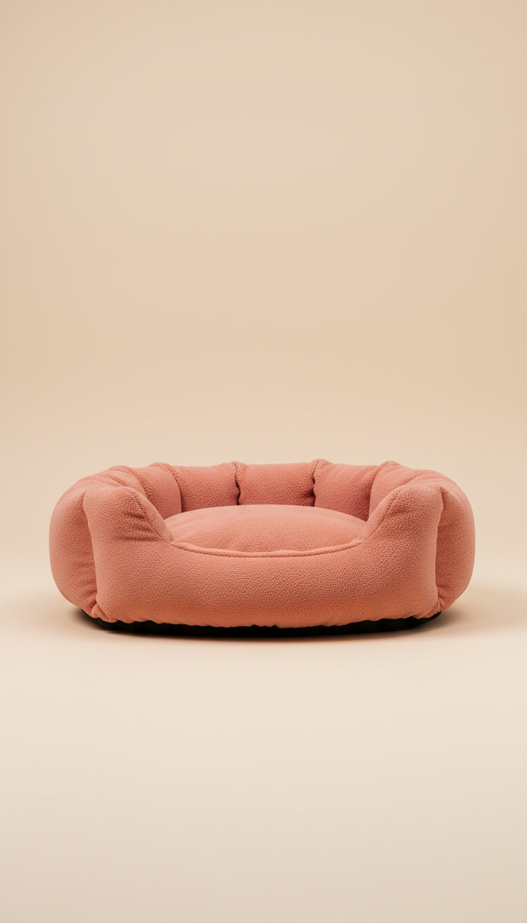 Plush Lounger Bed With Raised Sides